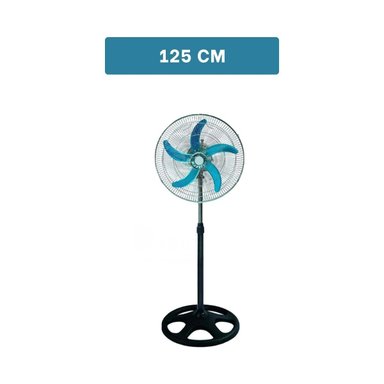 REFRESCADOR ELECTRICO 18PULG NEGRO CON AZUL MODERNO FUNCIONAL Y SILENCIOSO Y+REGALO STICKER - 4