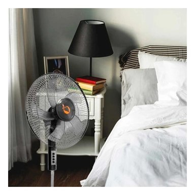 PACK6 VENTILADOR ELECTRICO 16PULG NEGRO CON PLOMO SILENCIOSO CON BASE ESTABLE - 3