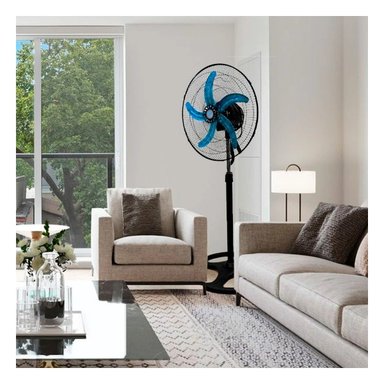 VENTILADOR ELECTRICO 18PULG NEGRO CON AZUL SILENCIOSO AJUSTABLE PARA HOGAR Y+POST IT - 3