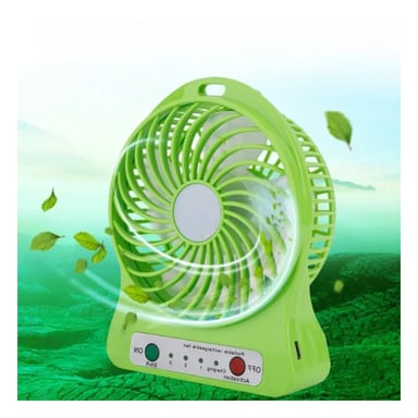 PACK6 VENTILADOR MINI PORTATIL RECARGABLE VERDE COMPACTO SILENCIOSO Y+REGALO STICKER - 1