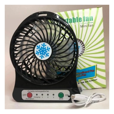 PACK4 AIREADOR MINI PORTATIL RECARGABLE NEGRO PORTATIL COMPACTO CON BATERIA Y+REGALO STICKER - 1
