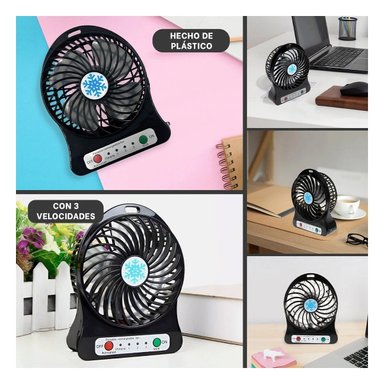 PACK4 AIREADOR MINI PORTATIL RECARGABLE NEGRO PORTATIL COMPACTO CON BATERIA Y+REGALO STICKER - 2