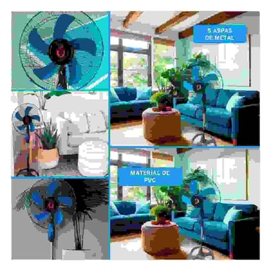 AIREADOR ELECTRICO 16PULG AZUL AJUSTABLE RESISTENTE CON BASE FIRME Y+LIGAS REGALO - 5