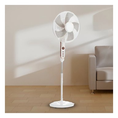 PACK2 AIREADOR ELECTRICO 16PULG BLANCO SILENCIOSO AJUSTABLE PARA HOGAR - 5