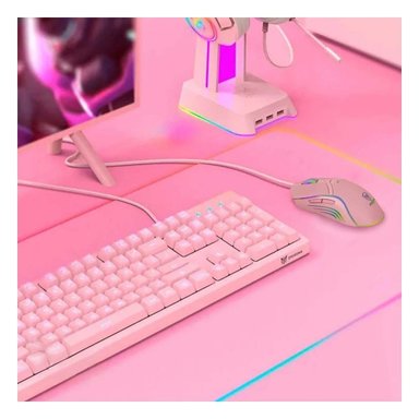 PACK2 DISPOSITIVO GAMER STINGRAY ROSADO PARA JUEGOS CON TACTO FIRME - 3