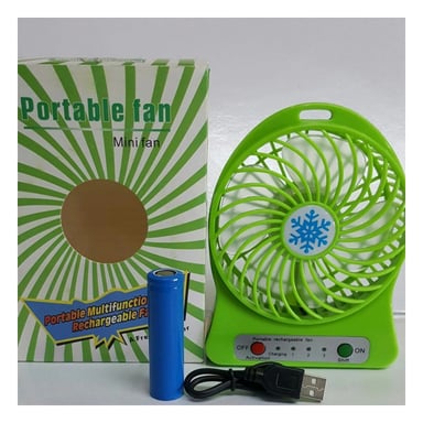 PACK4 AIREADOR MINI PORTATIL RECARGABLE VERDE LIGERO SILENCIOSO PARA HOGAR Y+REGALO STICKER - 3