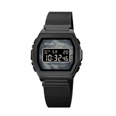 PACK4 WATCH SKMEI NEGRO CON PANTALLA DIGITAL Y DISENO MASCULINO Y+PAPEL REGALO - 3