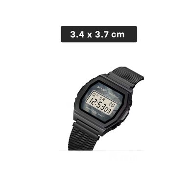 PACK4 WATCH SKMEI NEGRO CON PANTALLA DIGITAL Y DISENO MASCULINO Y+PAPEL REGALO - 4