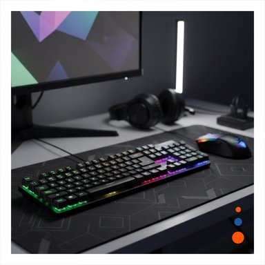 SET GAMER MACHINE 2 NEON NEGRO CON TECLADO RGB Y MOUSE CON DISENO NEON Y+PAPEL REGALO - 2