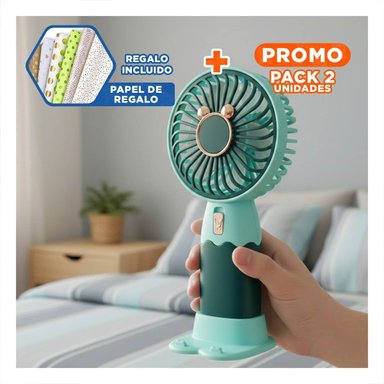 PACK2 REFRIGERADOR RECARGABLE CON OREJITAS PORTATIL DURADERO MODERNO Y EFICIENTE Y+PAPEL REGALO - 1