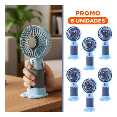 PACK6 CIRCULADOR PORTATIL RECARGABLE CON OREJITAS PRACTICO RESISTENTE Y MODERNO - 1