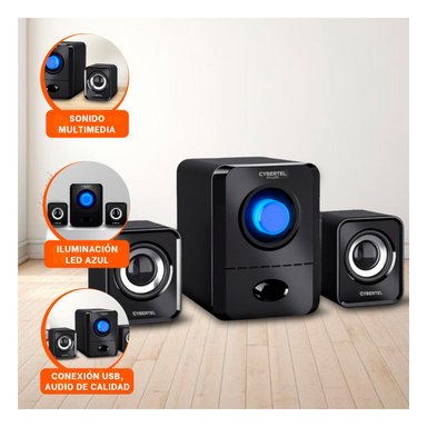 PACK4 BOCINA CYBERTEL KILLER NEGRO PORTATIL CON BATERIA Y CONEXION ESTABLE - 3