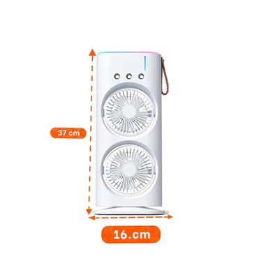 PACK4 NEBULIZADOR VENTILADOR PARA AMBIENTE DE CASA CON 2 VENTILADORES BLANCO Y+REGALO STICKER - 4