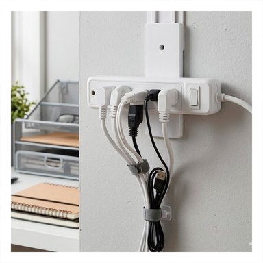 PACK2 SUJETADOR AUTOADHESIVO PARA EXTENSION BLANCO 10X4CM BASE REGLETA PARED - 2