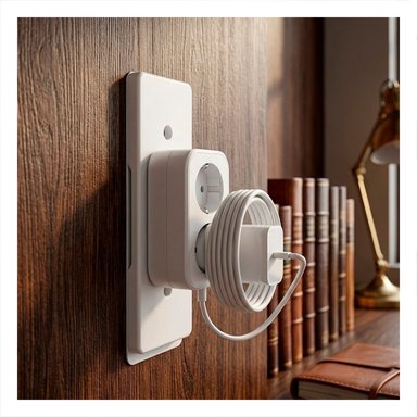 PACK2 SUJETADOR AUTOADHESIVO PARA EXTENSION BLANCO 10X4CM BASE REGLETA PARED - 3