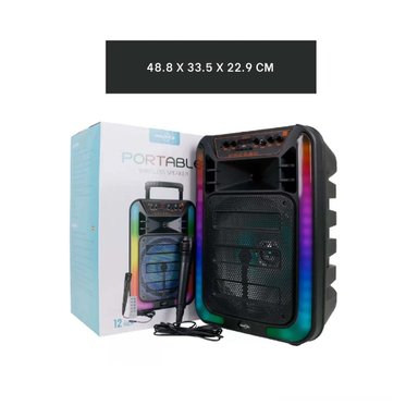 AUDIO CON RUEDAS PARA PARLANTE 12 PULGADAS NEGRO RECTANGULAR PARA EVENTOS Y+LIGAS REGALO - 4
