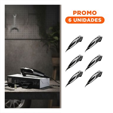 PACK6 CORTADORA CABELLO PREMIER NEGRA PARA ARREGLO DE CABELLO EN HOGAR - 1