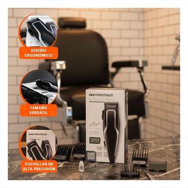 PACK6 CORTADORA CABELLO PREMIER NEGRA PARA ARREGLO DE CABELLO EN HOGAR - 5