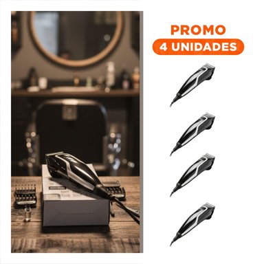 PACK4 CORTAPELO PREMIER NEGRO PARA CORTE PERSONAL EN CASA Y+REGALO STICKER - 1