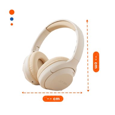 PACK4 AUDIFONOS WIRELESS CAQUI BLUETOOTH PORTATIL SONIDO NITIDO Y+REGALO STICKER - 4
