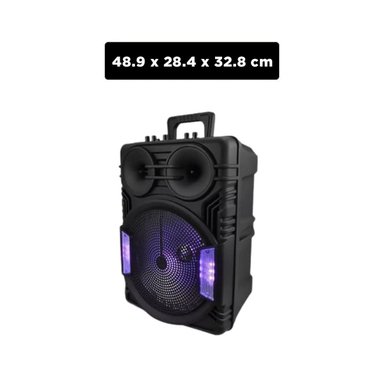 AUDIO PARA PARLANTE 12 PULGADAS NEGRO CON MICROFONO PARA EVENTOS Y REUNIONES RECTANGULAR - 4