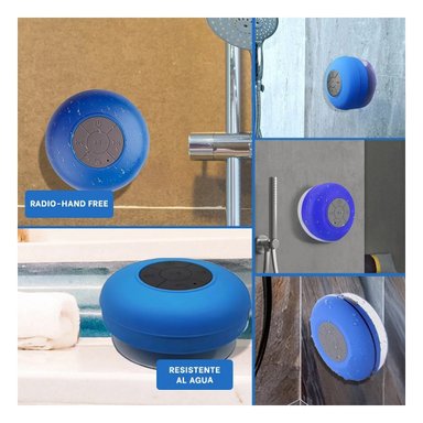 PACK12 EQUIPO AZUL CON BLUETOOTH PARA REPRODUCCION MUSICAL DURANTE EL BANO Y+PAPEL REGALO - 2