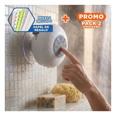 PACK2 ALTAVOZ BLANCO CON CONEXION BLUETOOTH PARA REPRODUCIR SONIDO CLARO Y+PAPEL REGALO - 1