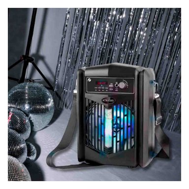 PACK4 ALTAVOZ PORTATIL CON MICROFONO NEGRO PARA KARAOKE EN REUNIONES Y+REGALO STICKER - 3