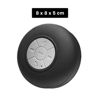 PACK6 BOCINA NEGRO CON CONEXION BLUETOOTH PARA ESCUCHAR MUSICA BAJO LA DUCHA Y+REGALO STICKER - 4
