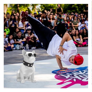 PACK2 PARLANTE EN FORMA PERRO EN COLOR BLANCO PARA ESPACIOS JUVENILES Y HOGAR - 2