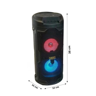 PACK4 PARLANTE TORRE BLUETOOTH CON LUZ LED NEGRO CON POTENCIA AMPLIFICADA Y+PAPEL REGALO - 4