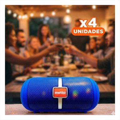 PACK4 SISTEMA INALAMBRICO AZUL SONIDO POTENTE Y PRECISO PARA MUSICA Y TRABAJO - 1
