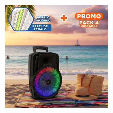 PACK4 ALTAVOZ PROFESIONAL CON BLUETOOTH SONIDO POTENTE Y CLARO PARA OFICINA Y+PAPEL REGALO - 1