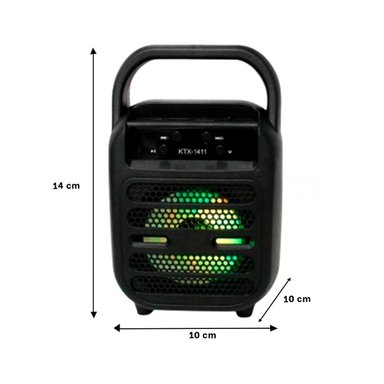 PACK4 EQUIPO SONIDO BLUETOOTH USB NEGRO CON FORMATO PORTATIL MODERNO Y+REGALO STICKER - 4