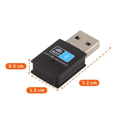 RECEPTOR USB QUE TRANSFORMA EL PUERTO USB EN CONEXION WIFI Y BLUETOOTH NEGRO 300MBPS Y+POST IT - 4