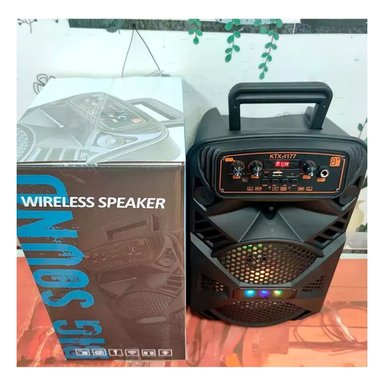 PACK2 PARLANTE TORRE BLUETOOTH CON LUZ LED NEGRO CON WOOFER ILUMINADO RGB Y+PAPEL REGALO - 5