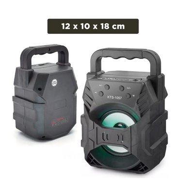 PACK6 BOCINA BLUETOOTH PORTATIL NEGRO CON BATERIA RECARGABLE INTERNA Y+PAPEL REGALO - 4