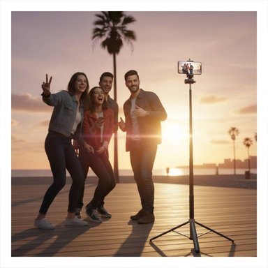 PACK2 BRAZO SELFIE CON TRIPODE AJUSTABLE PARA CELULAR 1,8M - 3