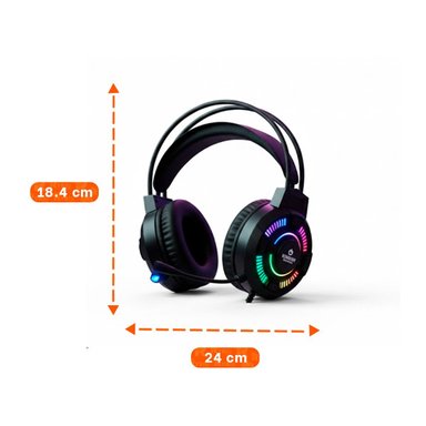 PACK4 CASCOS PARA COMPUTADORA GAMER CON MICROFONO INTEGRADO SONIDO ESTEREO NEGRO - 4