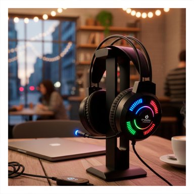 PACK2 AUDIFONO PARA COMPUTADORA GAMER CON MICROFONO INTEGRADO SONIDO ESTEREO NEGRO - 3