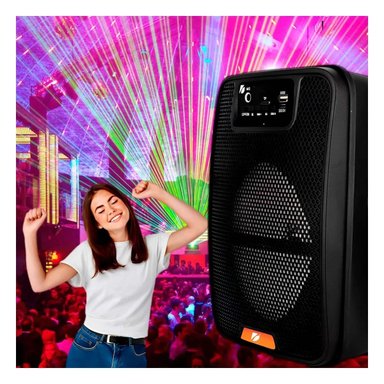 PACK6 ALTAVOZ KIMISO NEGRO CON ILUMINACION CAMBIANTE Y BAJO POTENTE Y+PAPEL REGALO - 5