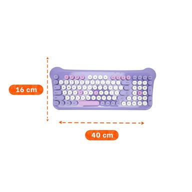 KIT DE TRABAJO CON TECLADO Y MOUSE PARA ESCRITORIO PERSONAL O COMPARTIDO MORADO Y+POST IT - 4