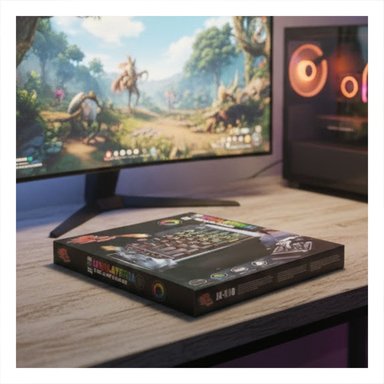 PACK6 PANEL GAMER ERGONOMICO CON TECLAS RAPIDAS PARA JUEGOS COMPETITIVOS NEGRO - 3