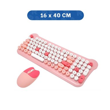 PACK4 CONJUNTO ROSADO QUE INTEGRA TECLADO FUNCIONAL Y MOUSE PARA USO CONTINUO Y+PAPEL REGALO - 4