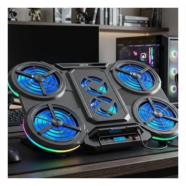 DISPOSITIVO AIRBOOM QUE ENFRIA EQUIPOS CON 6 VENTILADORES NEGRO - 1