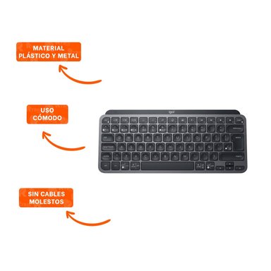 TECLADO INALAMBRICO CON TECLAS SILENCIOSAS PARA OFICINA NEGRO - 3