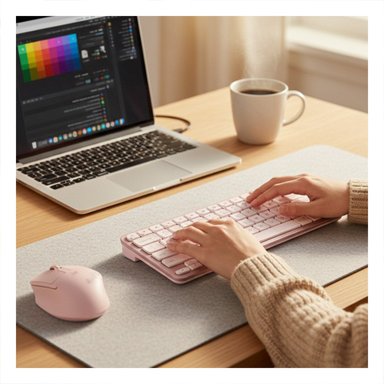 DISPOSITIVO LIVIANO CON CONEXION INALAMBRICA PARA OFICINA ROSADO Y+PAPEL REGALO - 2