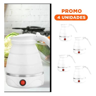 PACK4 CALENTADOR DE COCINA ELECTRICO PLEGABLE 600ML BLANCO Y+REGALO STICKER - 1