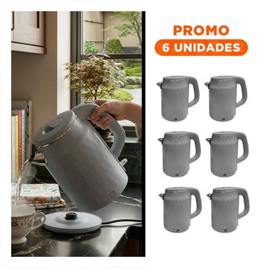 PACK6 ELECTRODOMESTICO RAF DE 2.5L COLOR PLOMO PARA COCINA EN CASA - 1