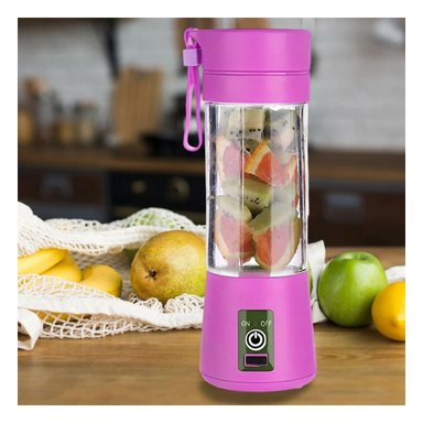 MINI TRITURADORA PORTATIL LILA RECARGABLE PARA BATIDOS - 1